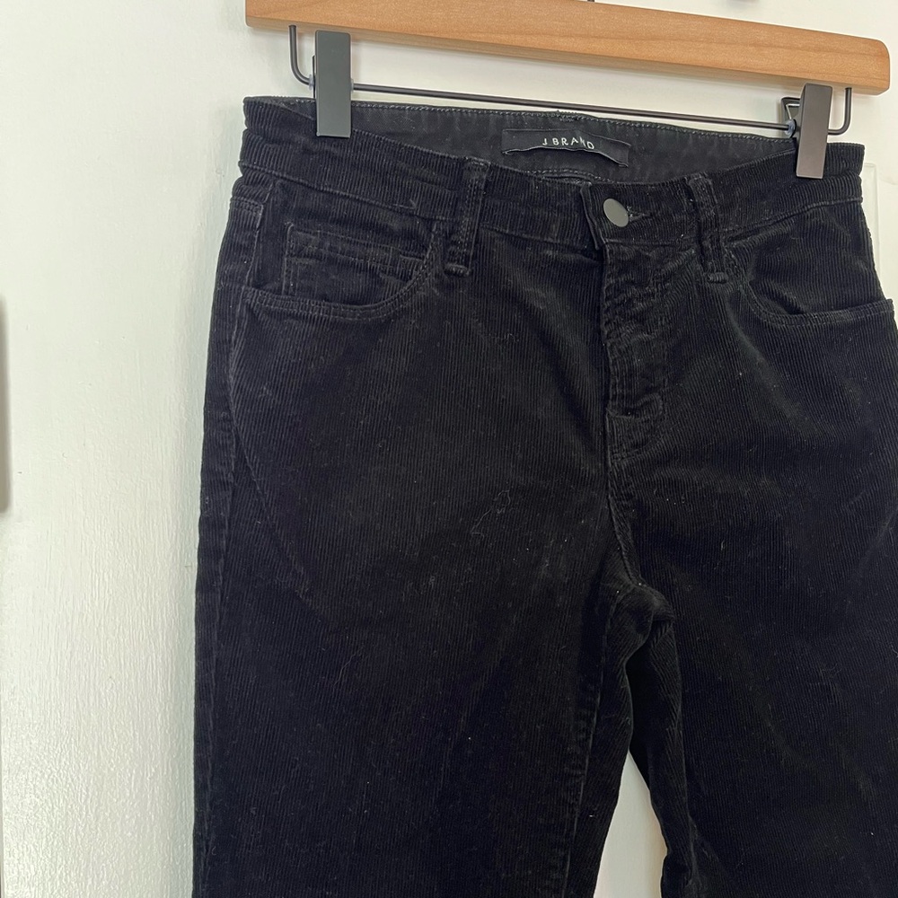 ✨ J Brand Selena Mid Rise Crop Bootcut Pants – Black Velvet Corduroy – Size 27 ✨ - Picture 3 of 10